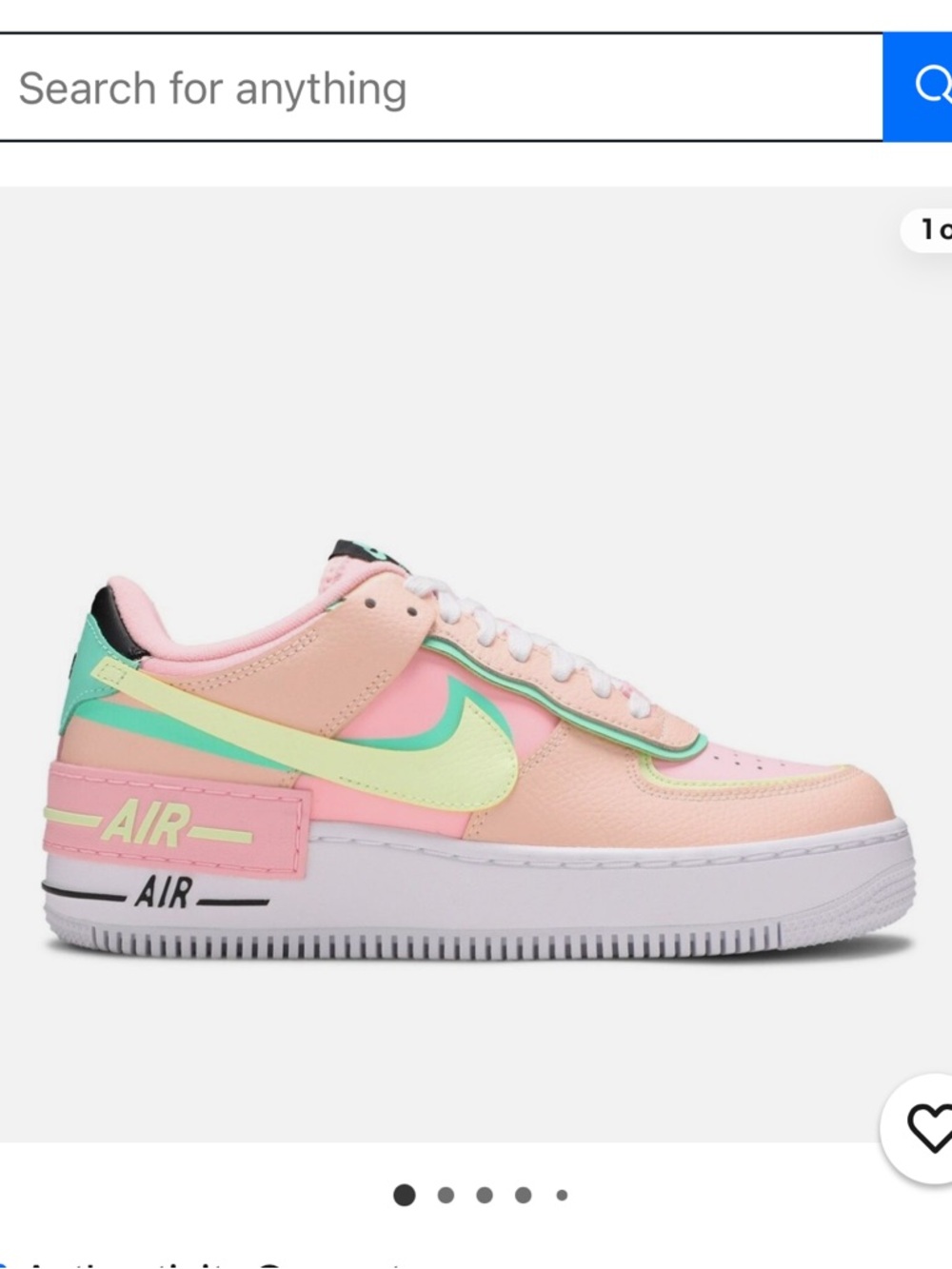Nike Air Force 1 Shadow 'Arctic Punch Barely Volt' CU8591-601 Women's
Shoes